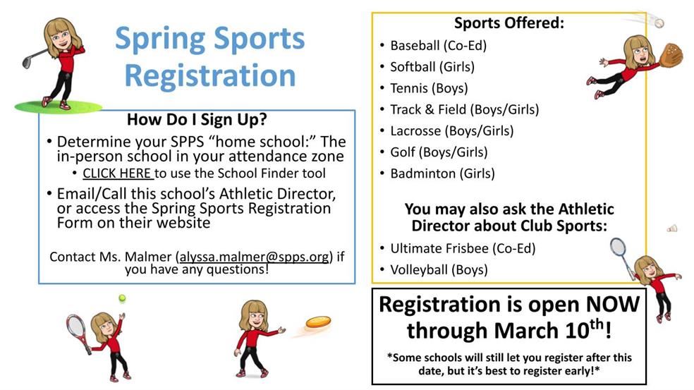 Spring Sports Registration (HS)